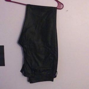 Leather skinny jeans